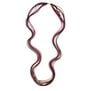 Bordeaux pleat satin necklace